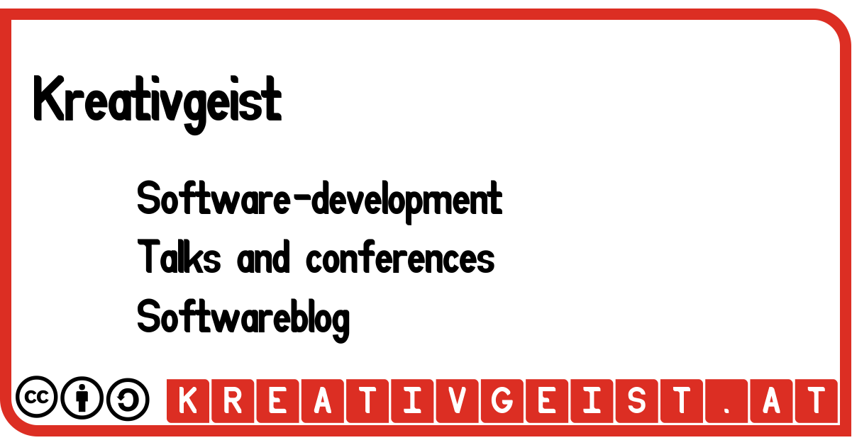 Kreativgeist - Software-development, talks and conferences, software-blog