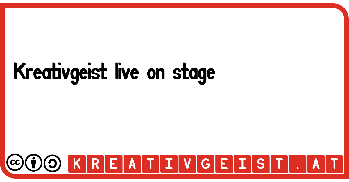 Talks and conferences - Kreativgeist live on stage